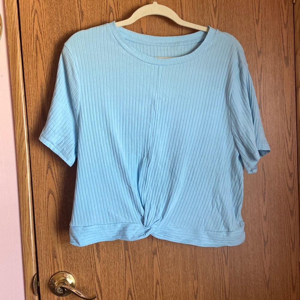 Blue Crop Top